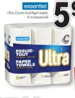 Familiprix ESSENTIEL, Ultra, Paper towels, 6 rolls offer