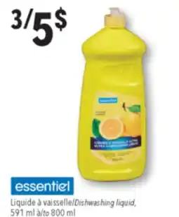 Familiprix ESSENTIEL, Dishwashing liquid, 591 ml to 800 ml offer
