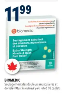 Familiprix BIOMEDIC, Muscle and back pain relief, 18caplets offer