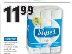 Familiprix ESSENTIEL, Bathroom tissue, 24 double rolls offer