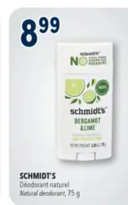 Familiprix SCHMIDT'S, Natural deodorant offer