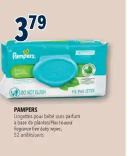 Familiprix PAMPERS, Plant-based fragrance free baby wipes, 52 units offer