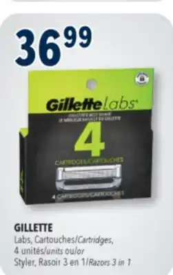 Familiprix GILLETTE Cartridges, 4 units or Razors 3 in 1 offer
