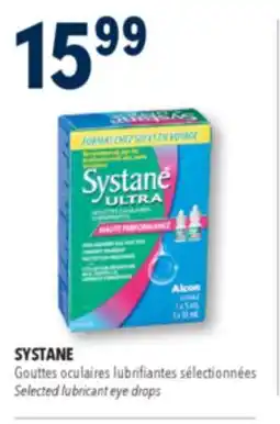 Familiprix SYSTANE, Selected lubricant eye drops offer