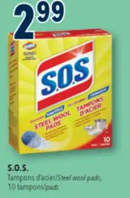 Familiprix S.O.S., Steel wool pads, 10 pads offer