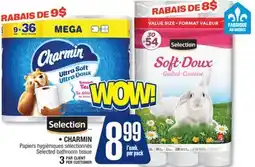 Jean Coutu SELECTION, CHARMIN Selected bathroom tissue offer