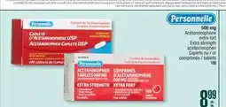 Jean Coutu PERSONNELLE 500 mg Extra strength acetaminophen Caplets or tablets offer