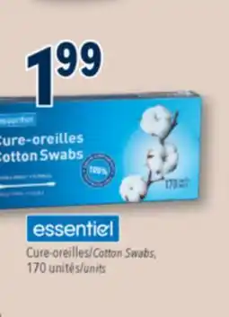 Familiprix ESSENTIEL, Cotton Swabs, 170 units offer