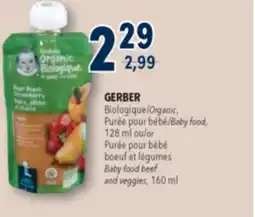 Familiprix GERBER, Organic, Baby food offer