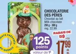 Jean Coutu CHOCOLATERIE DES PÈRES Milk chocolate offer