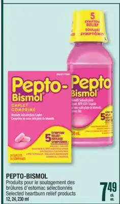 Jean Coutu PEPTO-BISMOL Selected heartburn relief products offer