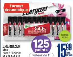 Jean Coutu ENERGIZER Max Batteries offer