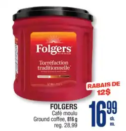 Jean Coutu FOLGERS Ground coffee offer