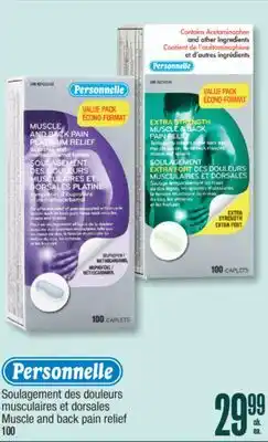 Jean Coutu PERSONNELLE Muscle and back pain relief offer