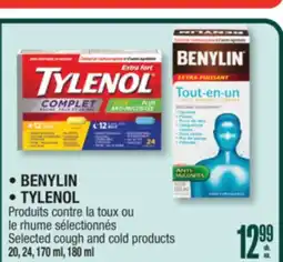 Jean Coutu BENYLIN, TYLENOL Selected cough and cold products offer