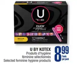 Jean Coutu U BY KOTEX Selected feminine hygiene products offer