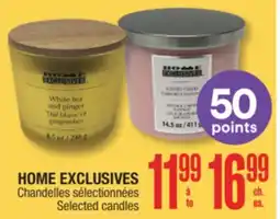 Jean Coutu HOME EXCLUSIVES Selected candles offer