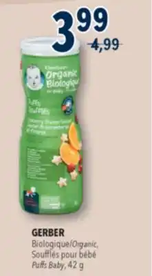 Familiprix GERBER Organic, Puffs Baby, 42g offer