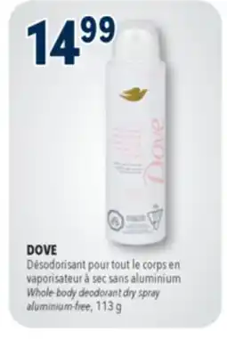 Familiprix DOVE, Whole-body deodorant dry spray aluminium-free offer