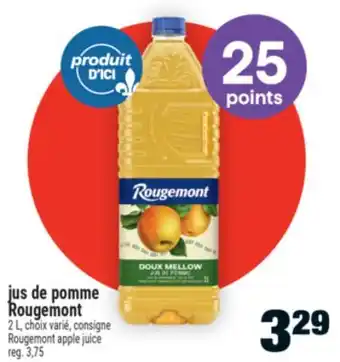 Super C JUS DE POMME ROUGEMONT | ROUGEMONT APPLE JUICE offer