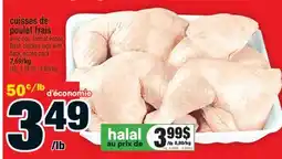 Super C CUISSES DE POULET FRAIS | FRESH CHICKEN LEGS WITH BACK offer