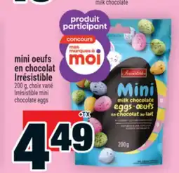 Super C MINI OEUFS EN CHOCOLAT IRRÉSISTIBLE | IRRÉSISTIBLE MINI CHOCOLATE EGGS offer