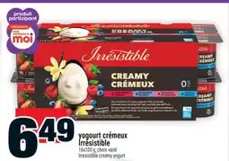 Super C YOGOURT CRÉMEUX IRRÉSISTIBLE | IRRESISTIBLE CREAMY YOGURT offer