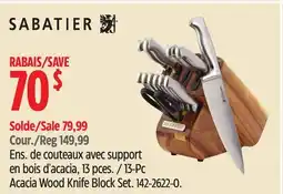 Canadian Tire 13-Pc Acacia Wood Knife Block Set offer