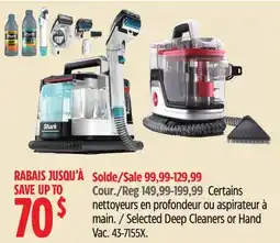 Canadian Tire Selected Deep Cleaners or Hand Vac offer