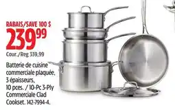 Canadian Tire Lagostina 10-Pc 3-Ply Commerciale Clad Cookset offer