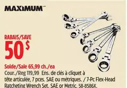 Canadian Tire 7-Pc Flex-Head Ratcheting Wrench Set offer