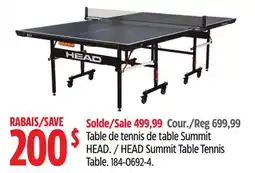 Canadian Tire HEAD Summit Table Tennis Table offer