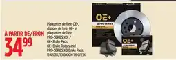 Canadian Tire OE+ Brake Pads, OE+ Brake Rotors and PRO-SERIES XD Brake Pads offer