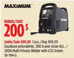 Canadian Tire 200A Multi-Process Welder with LCD Screen offer