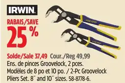 Canadian Tire 2-Pc Groovelock Pliers Set offer