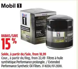 Canadian Tire Extended Performance Synthetic Oil Filters offer