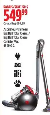 Canadian Tire Big Ball Total Clean Canister Vac offer
