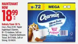 Canadian Tire Charmin Bathroom Tissue, 18=72 Rolls, Soft or Strong offer