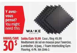 Canadian Tire WA:KE Foam Interlocking Gym Flooring, 4-Pk offer