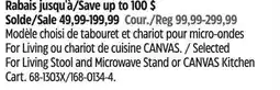Canadian Tire Selected For Living Stool and Microwave Stand or CANVAS Kitchen Cart offer