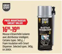Canadian Tire Foam Insulation with Smart Dispenser offer