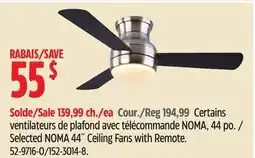 Canadian Tire Selected NOMA 44˝ Ceiling Fans with Remote offer