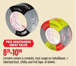 Canadian Tire Selected Duct, Utility and Foil Tape offer