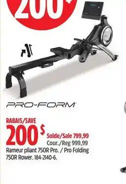 Canadian Tire ProForm Pro Folding 750R Rower offer
