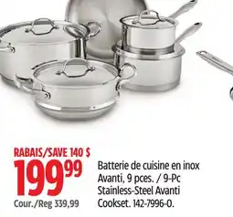 Canadian Tire 9-Pc Stainless-Steel Avanti Cookset offer