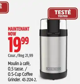 Canadian Tire Black & Decker 0.5-Cup Coffee Grinder offer