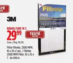 Canadian Tire Filtrete 2500 MPR Filter, 16 x 25 x 1˝ offer