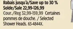 Canadian Tire Selected Shower Heads offer