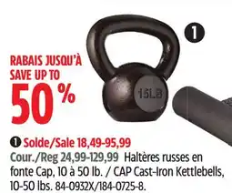Canadian Tire CAP Cast-Iron Kettlebells offer
