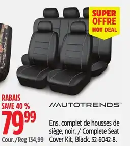 Canadian Tire AutoTrends Complete Seat Cover Kit offer